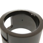 Gucci Logo Cutout Gunmetal Ring — view 8