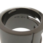 Gucci Logo Cutout Gunmetal Ring — view 7