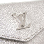Louis Vuitton Portefeuille Lock Mini Leather Silver Trifold Wallet LV — view 8