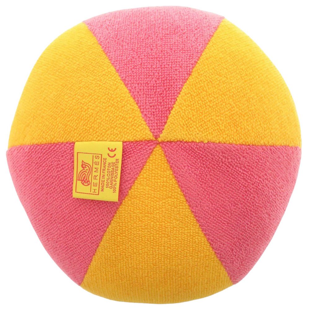 Hermes Beach Ball Animo Natte Cotton Pink Yellow Toy Baby — view 6