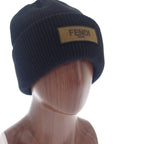 Fendi Wool Vinyl Knit Cap Black — view 3