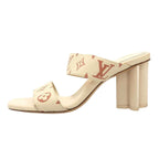 Louis Vuitton Silhouette Line Mule Monogram Empreinte Sandals Beige Pink 36.5 — view 2