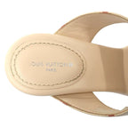 Louis Vuitton Silhouette Line Mule Monogram Empreinte Sandals Beige Pink 36.5 — view 5