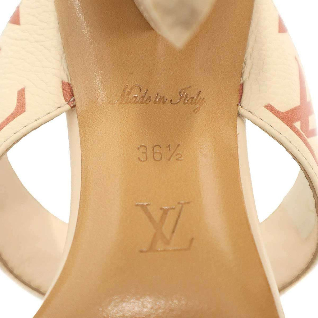 Louis Vuitton Silhouette Line Mule Monogram Empreinte Sandals Beige Pink 36.5 — view 6
