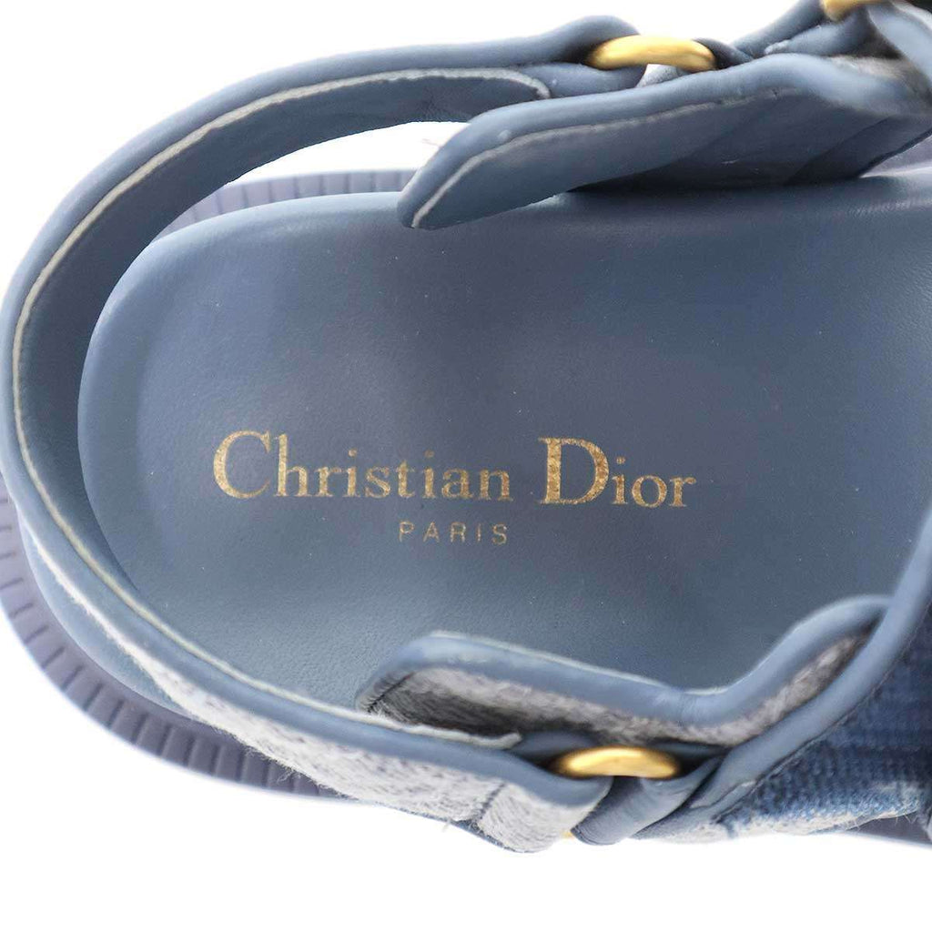 Dior Christian Act Cannage Denim Strap Sandals Blue 36.5 — view 5
