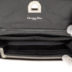 Diorama Chain Wallet Shoulder Bag Black White Leather Dior — view 4