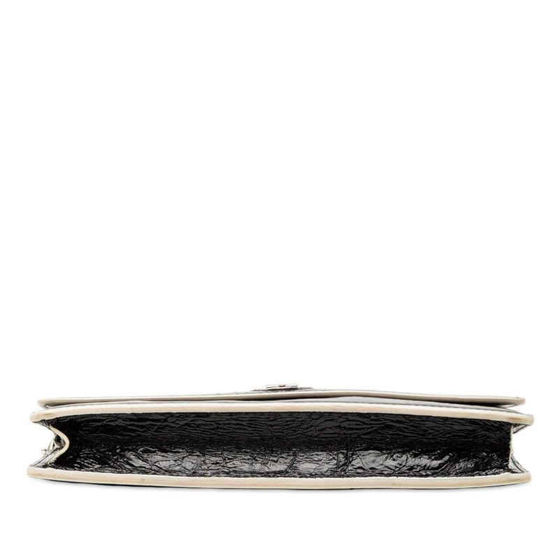 Diorama Chain Wallet Shoulder Bag Black White Leather Dior — view 3