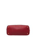 Prada Tote Shoulder Bag 2-Way Red Leather — view 3