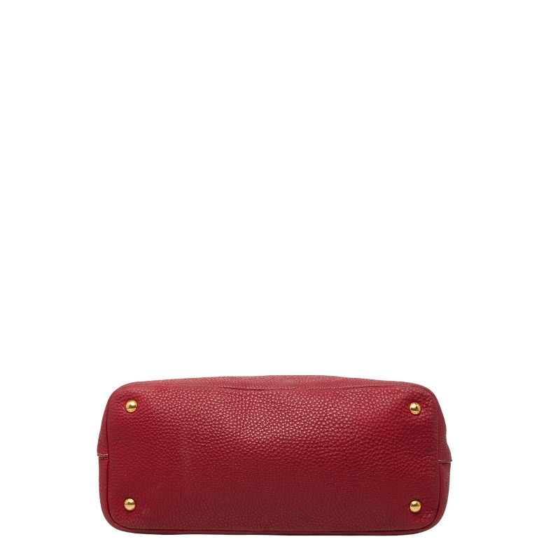 Prada Tote Shoulder Bag 2-Way Red Leather — view 3