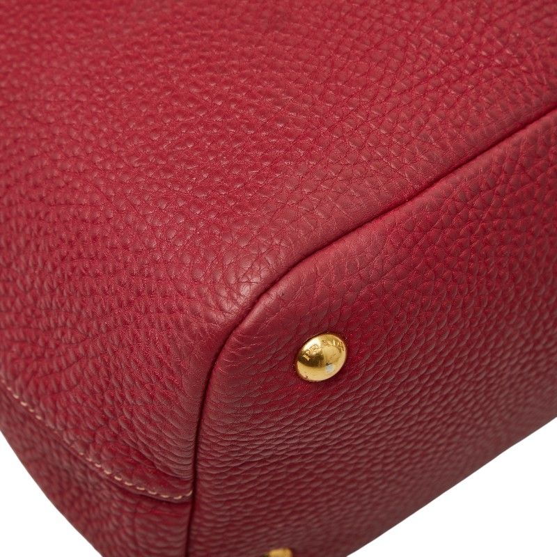 Prada Tote Shoulder Bag 2-Way Red Leather — view 4