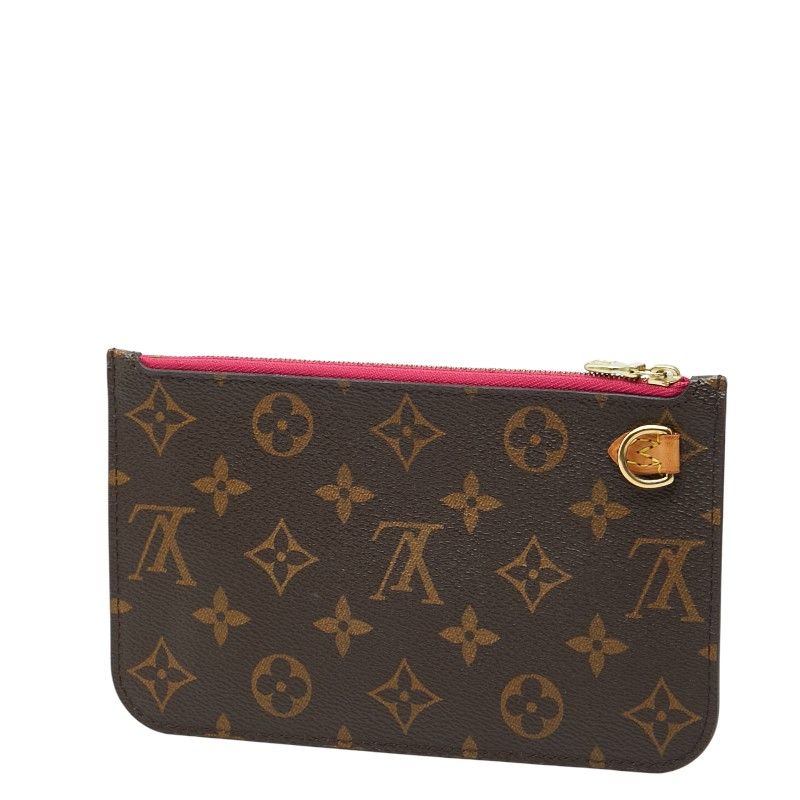 Louis Vuitton Monogram Neverfull PM Attached Pouch Brown Leather — view 3