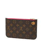 Louis Vuitton Monogram Neverfull PM Attached Pouch Brown Leather — view 3