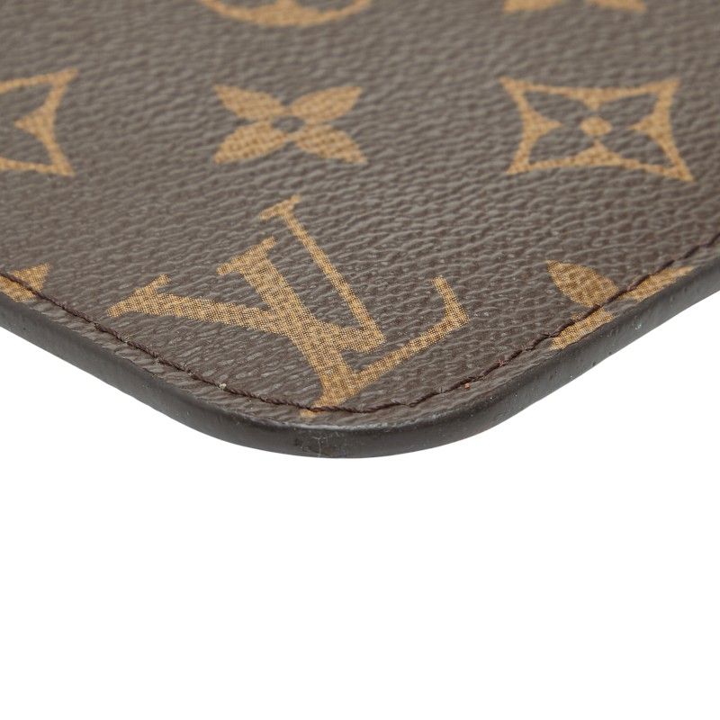 Louis Vuitton Monogram Neverfull PM Attached Pouch Brown Leather — view 6