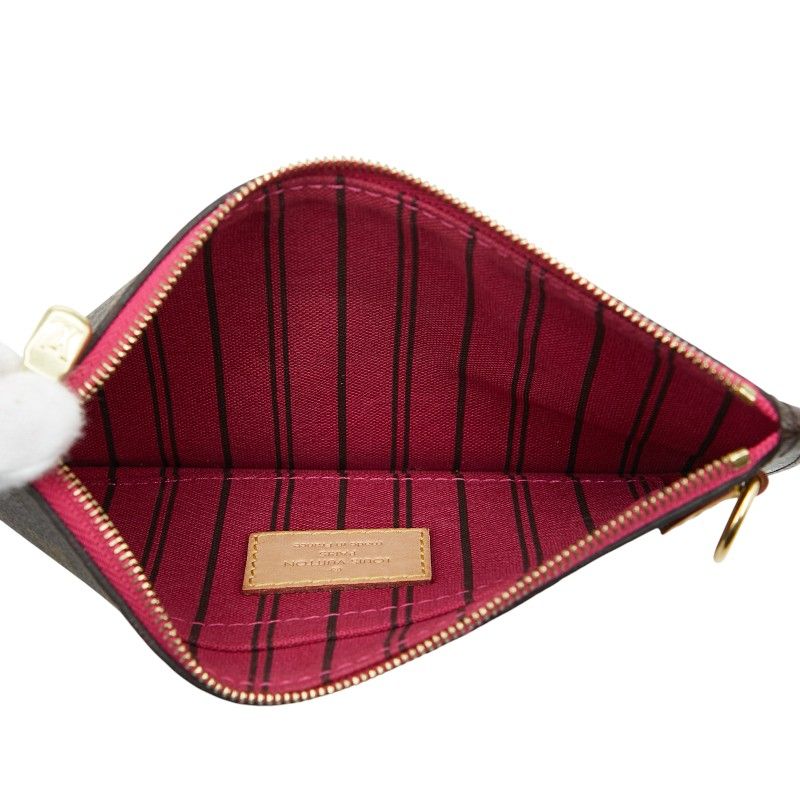 Louis Vuitton Monogram Neverfull PM Attached Pouch Brown Leather — view 9