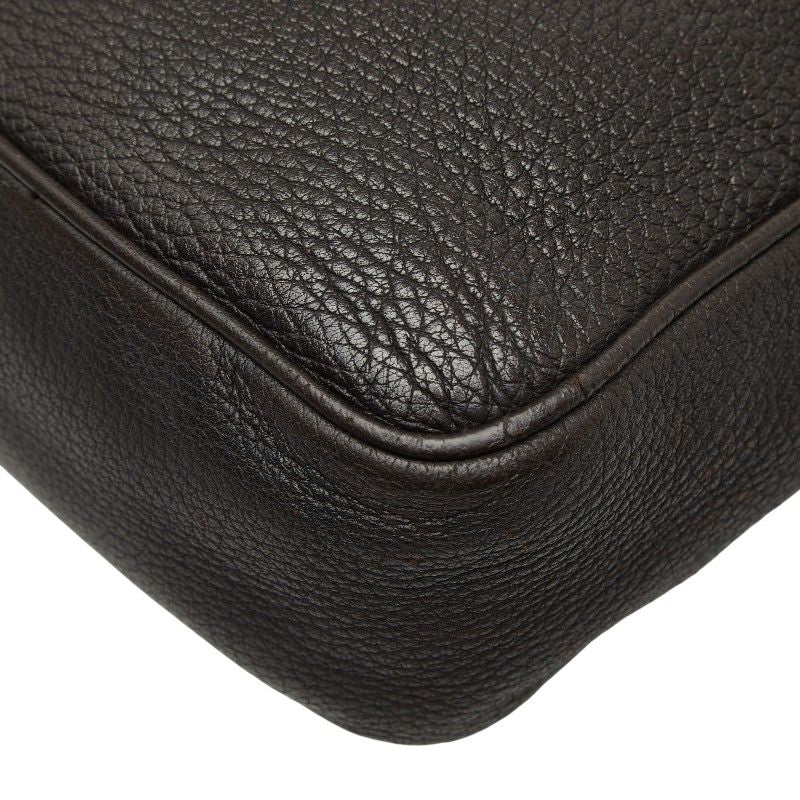 Prada Crossbody Shoulder Bag Brown Leather — view 6