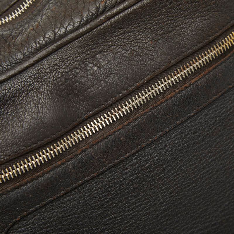 Prada Crossbody Shoulder Bag Brown Leather — view 9