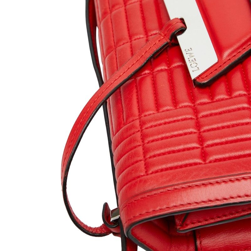 Loewe Barcelona 23 Crossbody Shoulder Bag Red Leather — view 8