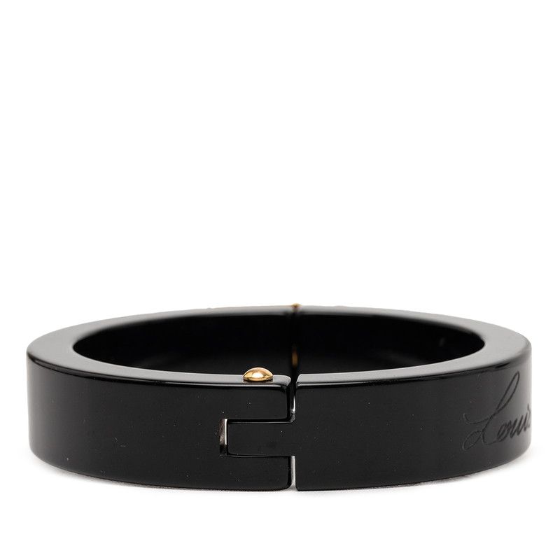 Louis Vuitton Lockme Bangle Bracelet Black Gold Plastic Plated — view 3