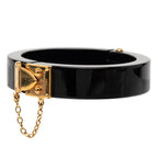 Louis Vuitton Lockme Bangle Bracelet Black Gold Plastic Plated — view 2