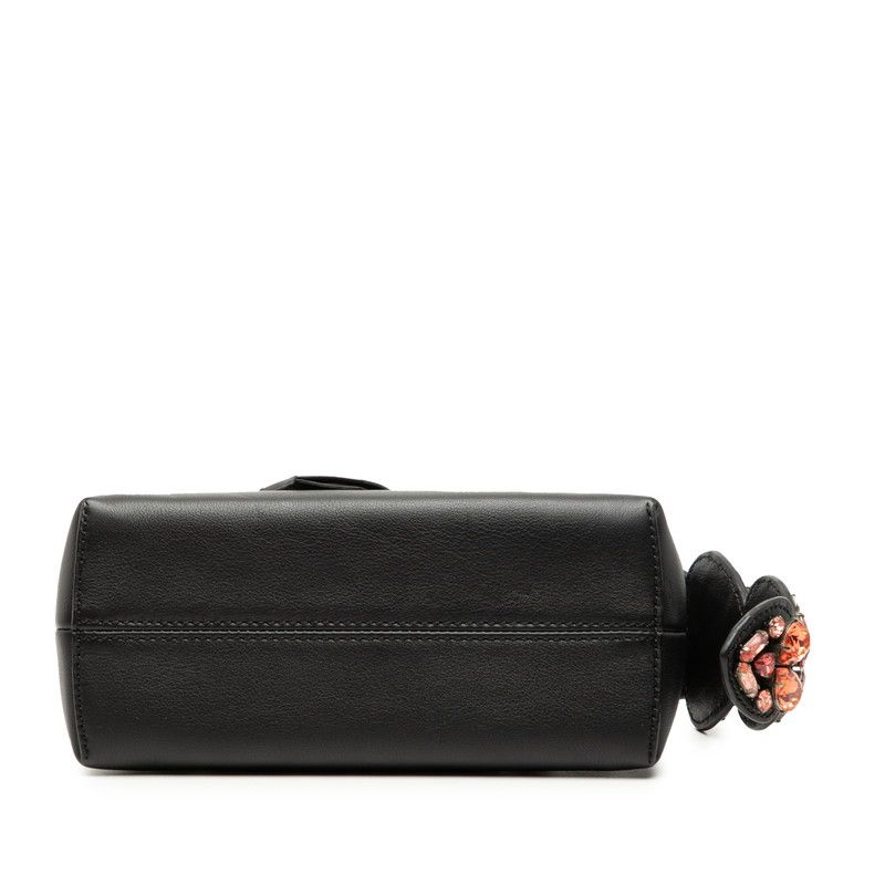 Fendi Vitheway Small 2-Way Shoulder Bag Black Leather Bijou — view 3