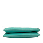 Chanel 2.55 Choco Bar Chain Shoulder Bag Turquoise Blue Lambskin — view 3
