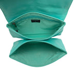 Chanel 2.55 Choco Bar Chain Shoulder Bag Turquoise Blue Lambskin — view 4