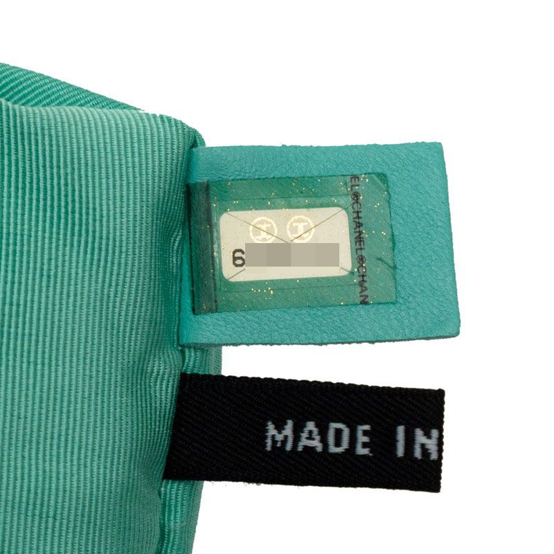 Chanel 2.55 Choco Bar Chain Shoulder Bag Turquoise Blue Lambskin — view 7