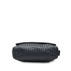 Bottega Veneta Intrecciato Crossbody Shoulder Bag Navy Leather — view 3