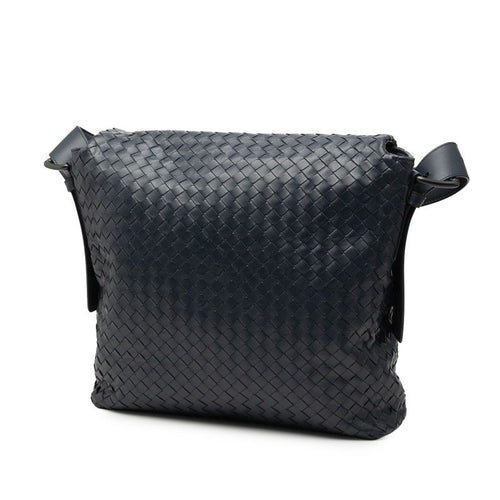 Bottega Veneta Intrecciato Crossbody Shoulder Bag Navy Leather — view 2