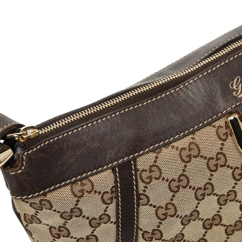 Gucci GG Canvas Abbey Crossbody Shoulder Bag Beige Brown — view 7