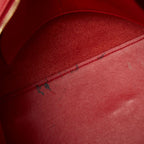 Saint Laurent Line Petit Cabas 2-Way Shoulder Bag Red Gold Leather — view 8