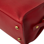 Saint Laurent Line Petit Cabas 2-Way Shoulder Bag Red Gold Leather — view 4