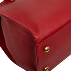 Saint Laurent Line Petit Cabas 2-Way Shoulder Bag Red Gold Leather — view 5