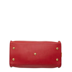 Saint Laurent Line Petit Cabas 2-Way Shoulder Bag Red Gold Leather — view 3