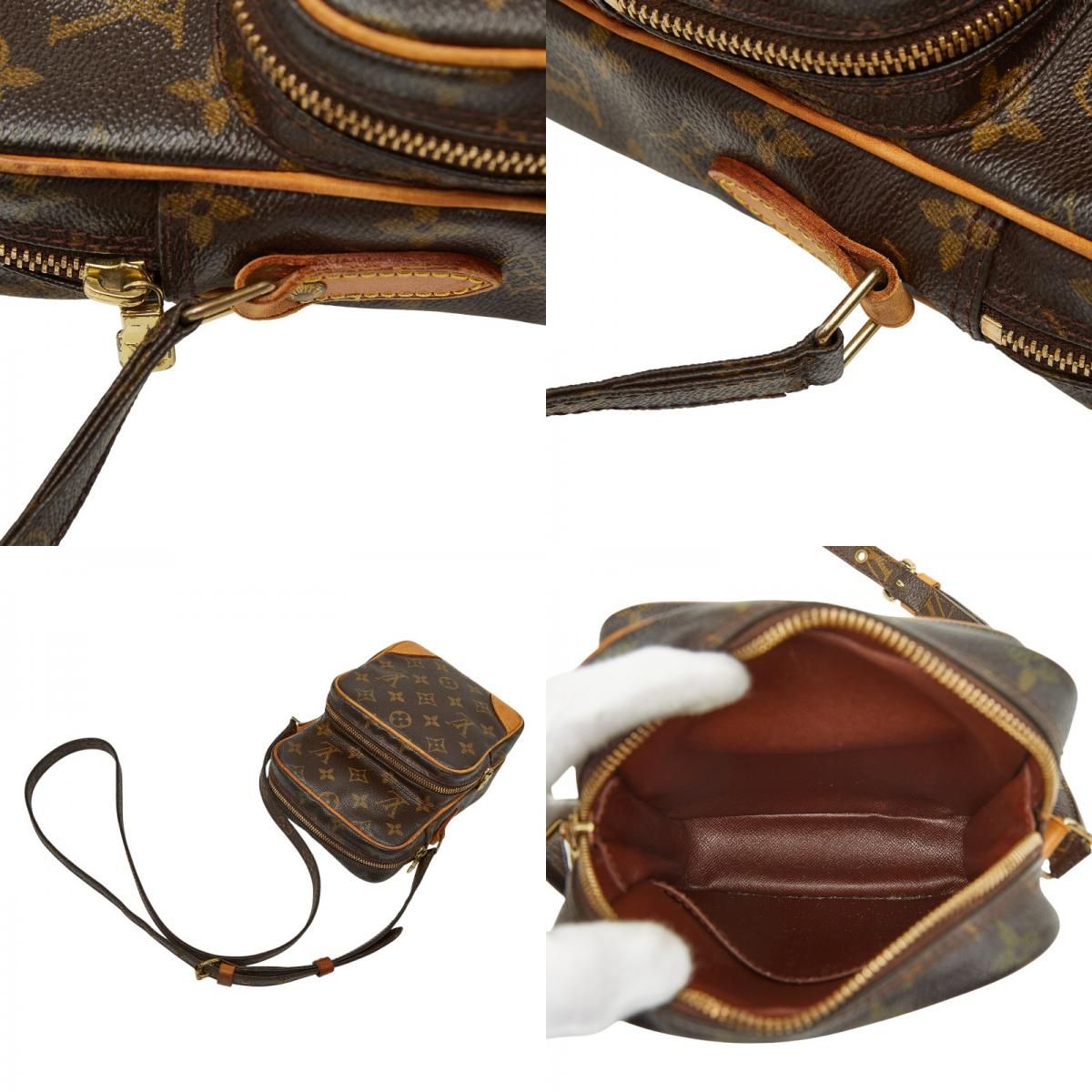 Louis Vuitton Monogram Amazon Crossbody Shoulder Bag Brown Leather — view 9