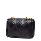 Chanel CC Logo Quilted Mini 2-Way Shoulder Bag Navy Lambskin — view 2