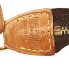 Louis Vuitton Monogram Pochette Accessoire Handbag Brown Leather — view 7