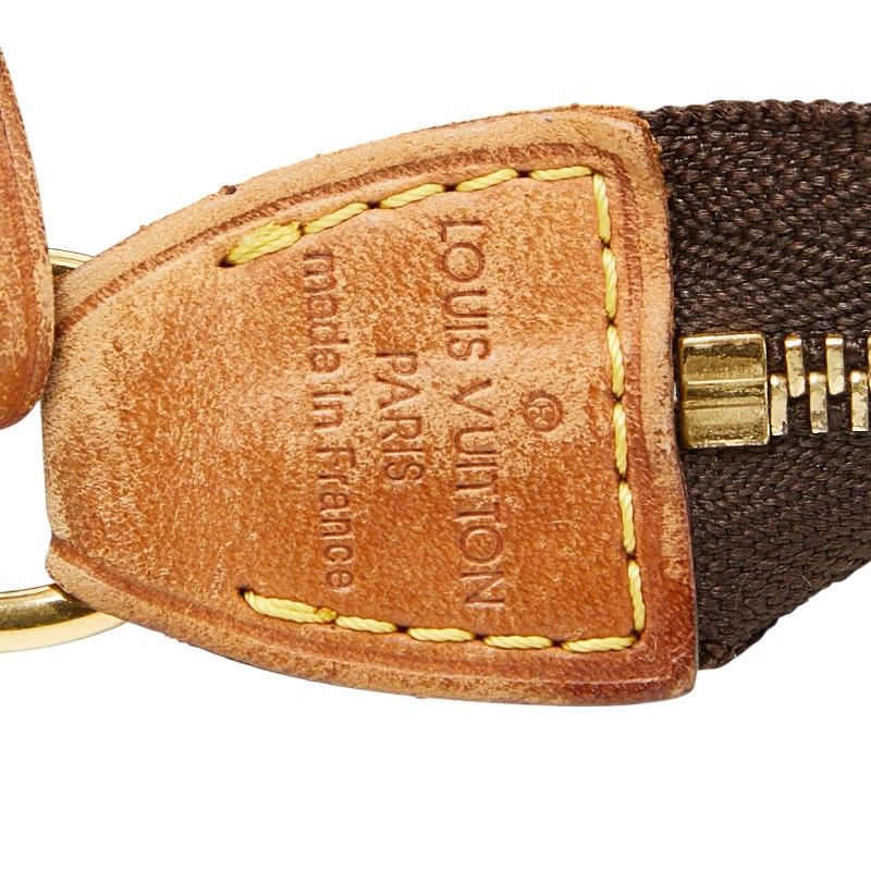 Louis Vuitton Monogram Pochette Accessoire Handbag Brown Leather — view 7