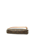 Louis Vuitton Monogram Pochette Accessoire Handbag Brown Leather — view 3