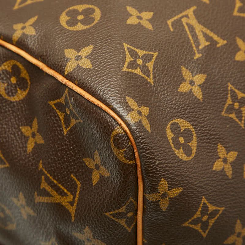 Louis Vuitton Monogram Keepall Bandouliere 60 Boston Bag Brown Leather — view 7