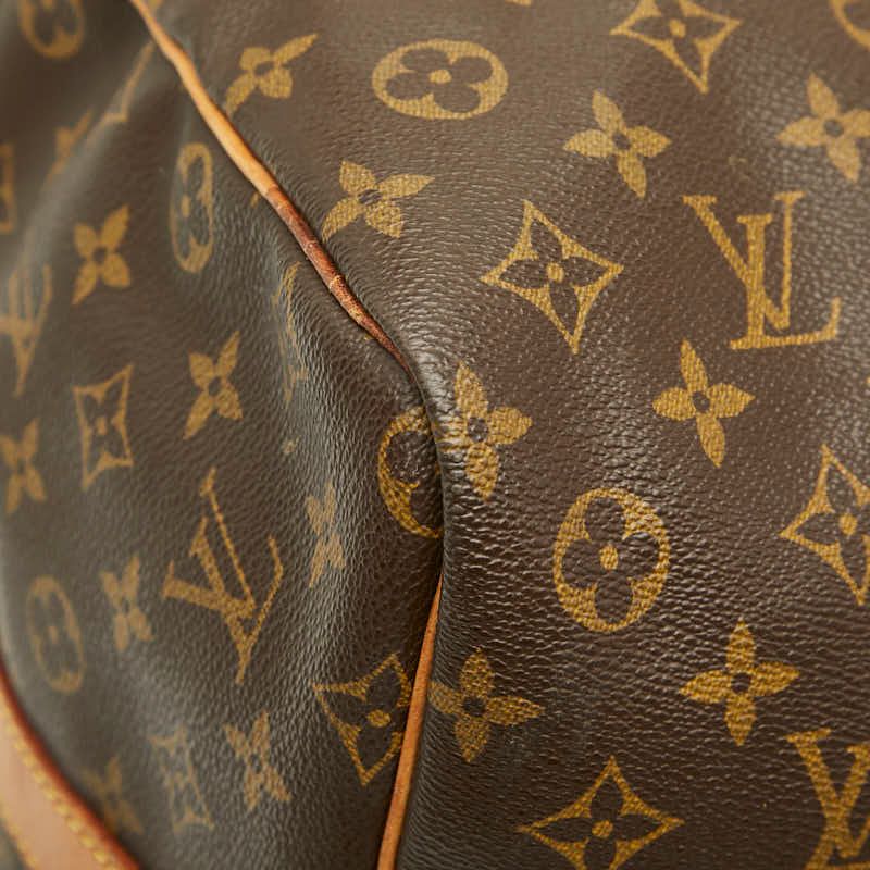 Louis Vuitton Monogram Keepall Bandouliere 60 Boston Bag Brown Leather — view 5