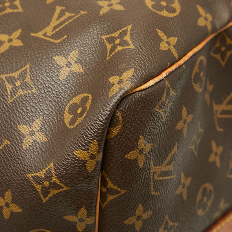 Louis Vuitton Monogram Keepall Bandouliere 60 Boston Bag Brown Leather — view 4