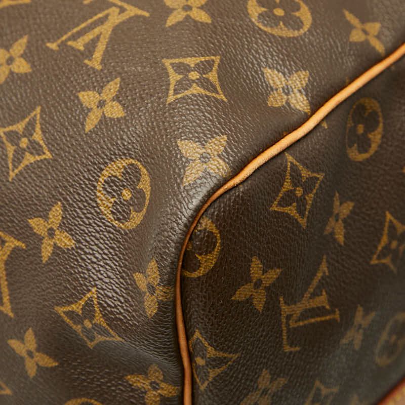 Louis Vuitton Monogram Keepall Bandouliere 60 Boston Bag Brown Leather — view 6