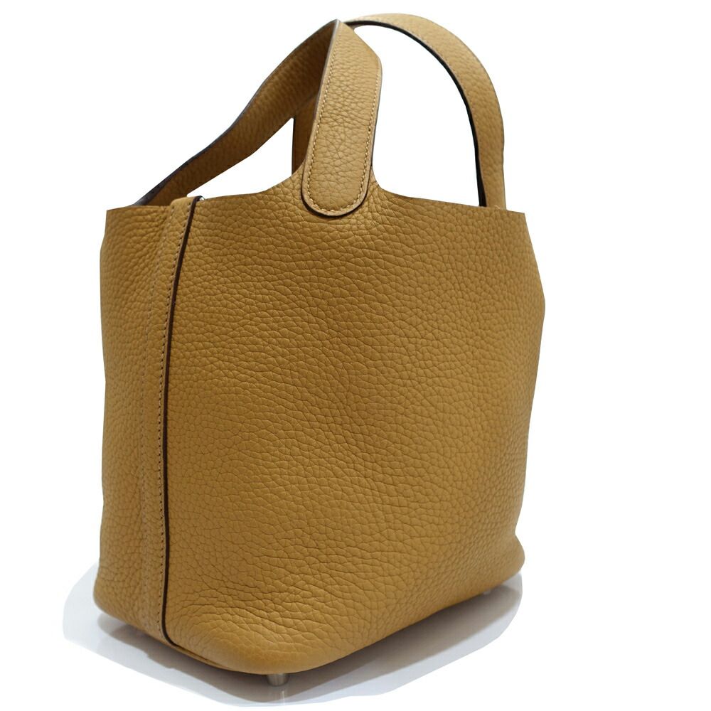 Hermes Picotin Lock PM Handbag Manufactured in Biscuit — view 2