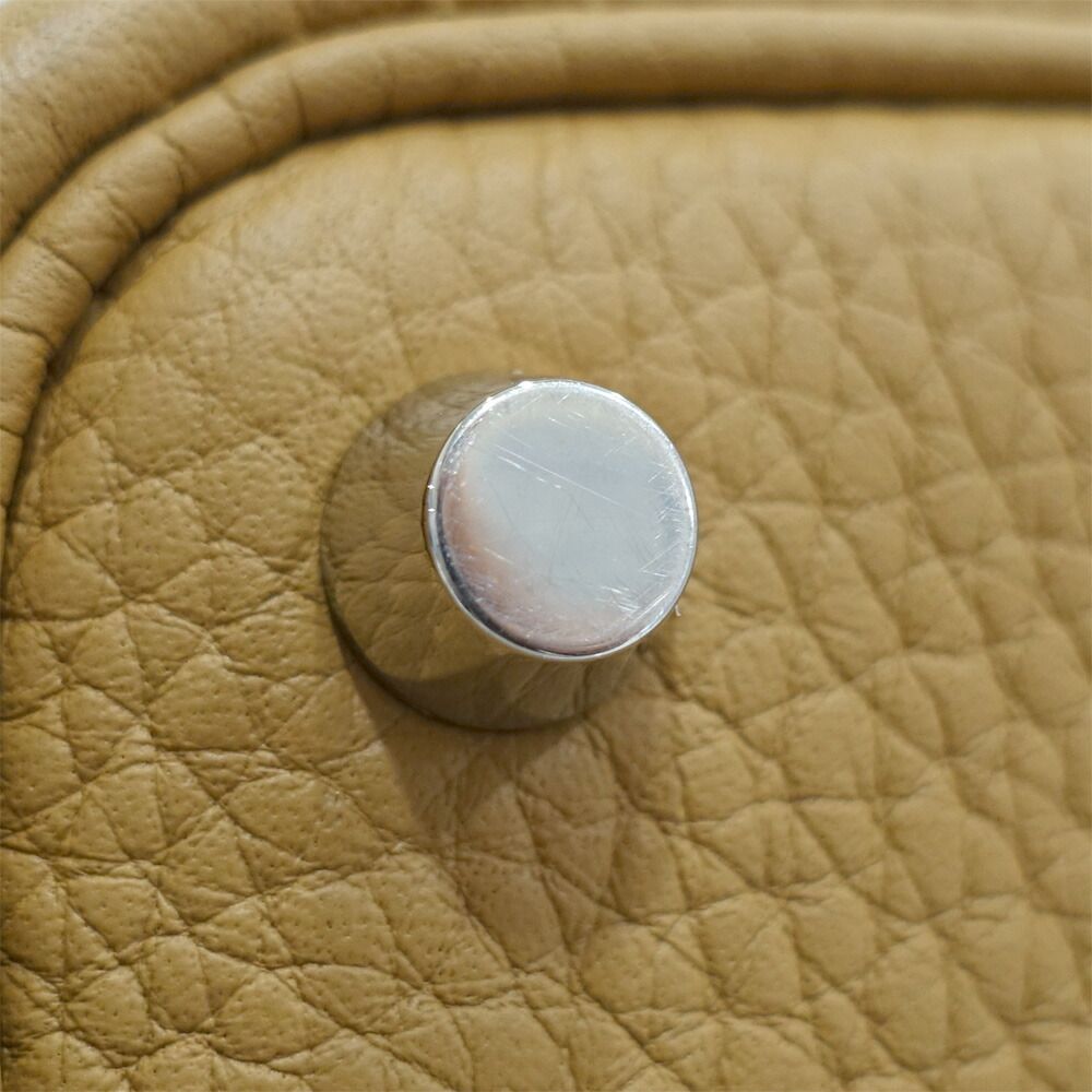 Hermes Picotin Lock PM Handbag Manufactured in Biscuit — view 6