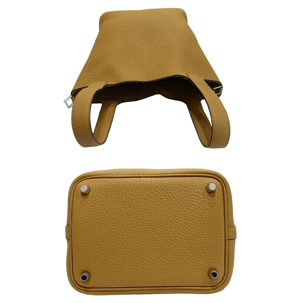 Hermes Picotin Lock PM Handbag Manufactured in Biscuit — view 3