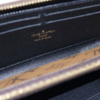 Louis Vuitton Monogram Reverse Portefeuille Clemence Long Wallet Beige — view 4