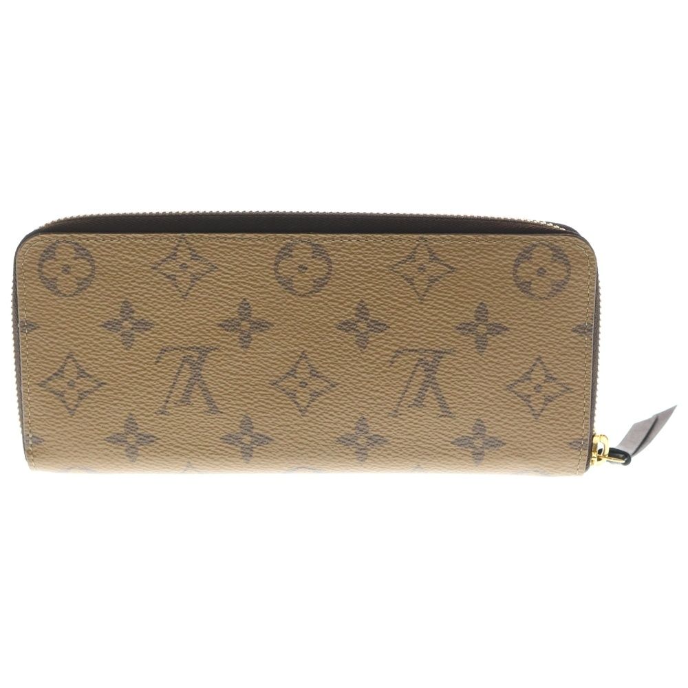 Louis Vuitton Monogram Reverse Portefeuille Clemence Long Wallet Beige — view 2
