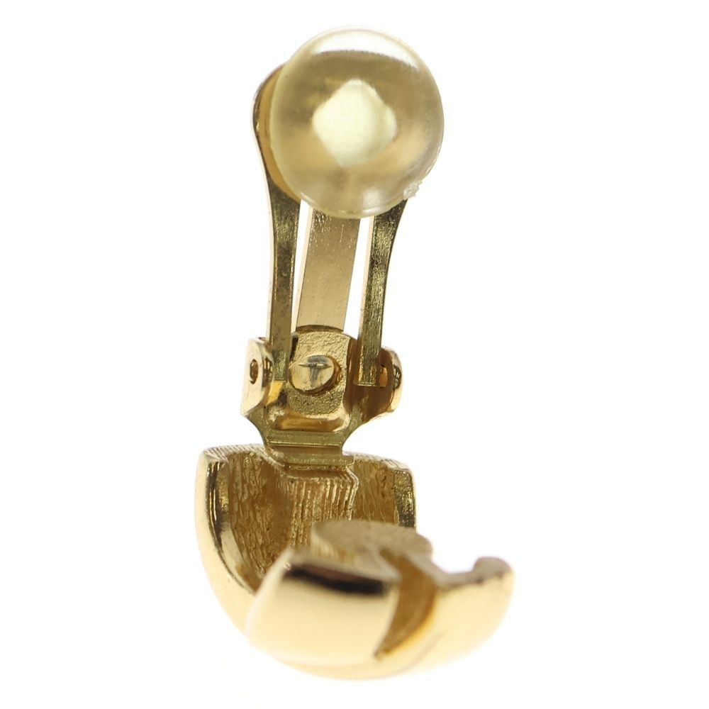 Dior Christian Ribbon Motif Earrings Gold — view 5