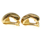 Dior Christian Ribbon Motif Earrings Gold — view 4